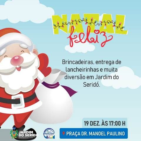 Prefeitura realizará o Natal das crianças em Jardim do Seridó - Prefeitura Municipal de Jardim do Seridó - RN Prefeitura realizará o Natal das crianças em Jardim do Seridó - Prefeitura Municipal de Jardim do Seridó - RN