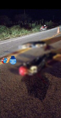 Dois jovens morrem em acidente de moto no município de Piancó neste domingo (5); veja vídeo 