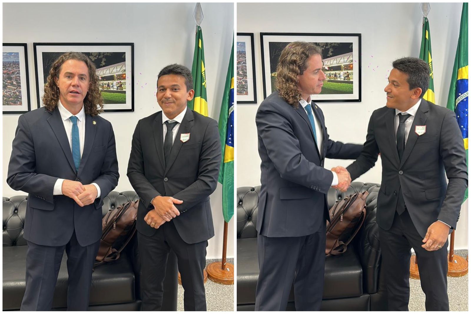 Veneziano recebe o prefeito de Santa Rita, Jackson Alvino, em Brasília e renova compromissos com sua gestão