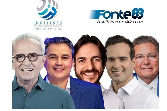 Pesquisa DataRanking / Fonte83: Cícero tem 33,83%; Efraim, 16,06% e Pedro 15,09% na disputa pelo Governo da Paraíba