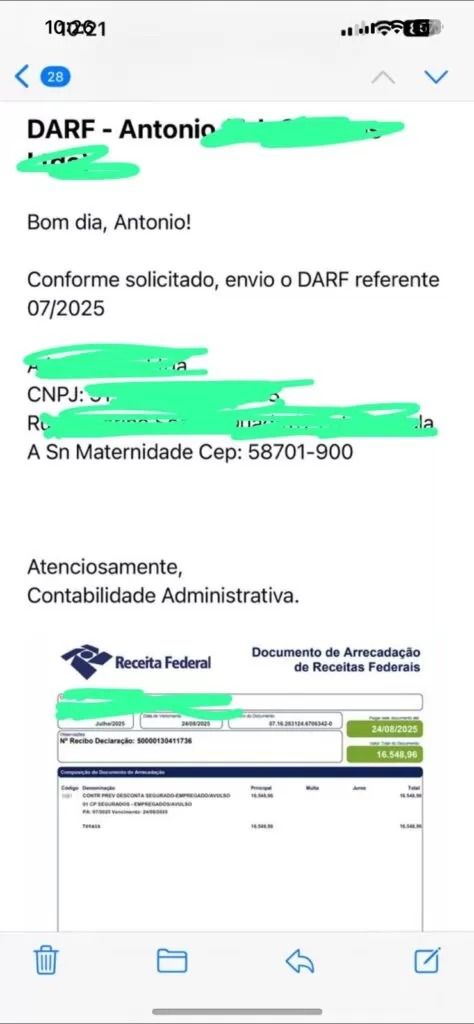 Contabilista alerta para golpe com documento falso que está sendo enviado para empresas da cidade de Patos