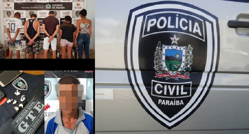 Polícia Civil efetua várias prisões e apreensões de menores em duas cidades do Vale do Piancó