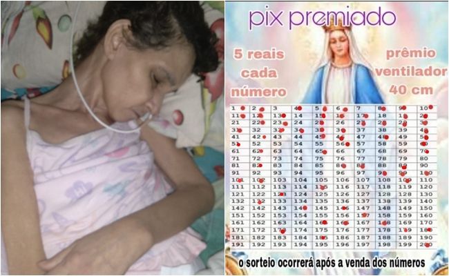 Família de Santa Terezinha realiza PIX premiado para custear tratamento de Maria José Menezes