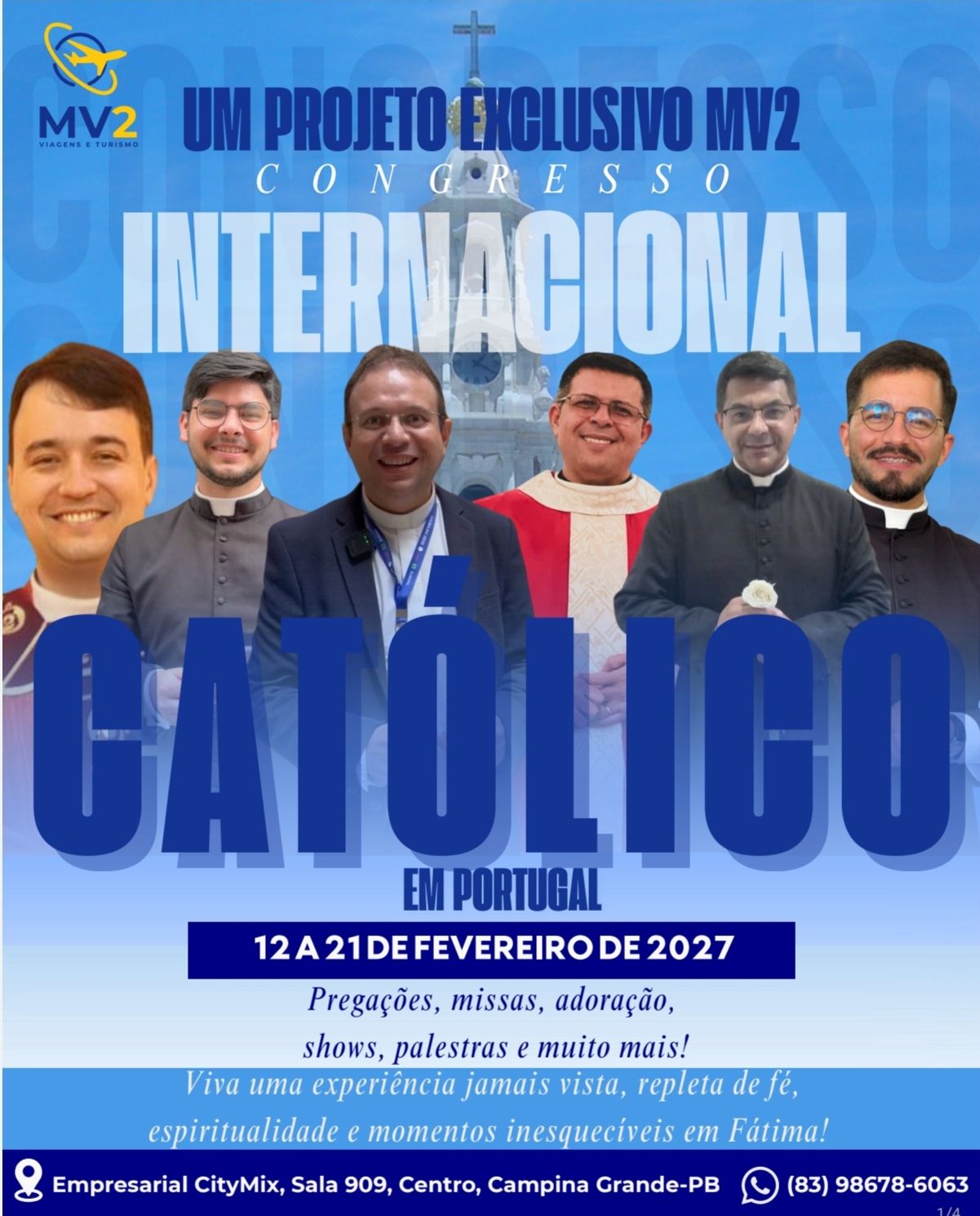 CONGRESSO INTERNACIONAL CATÓLICO MV2 SERÁ REALIZADO EM PORTUGAL EM 2027
