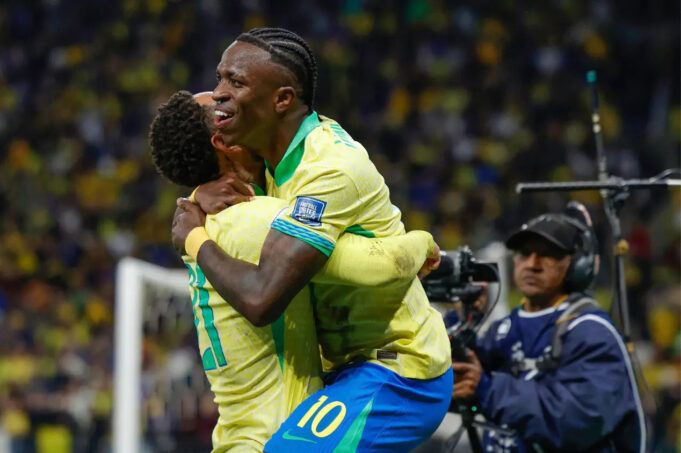 Brasil vence Paraguai com gol de Vini Jr. e confirma classificação para a Copa do Mundo