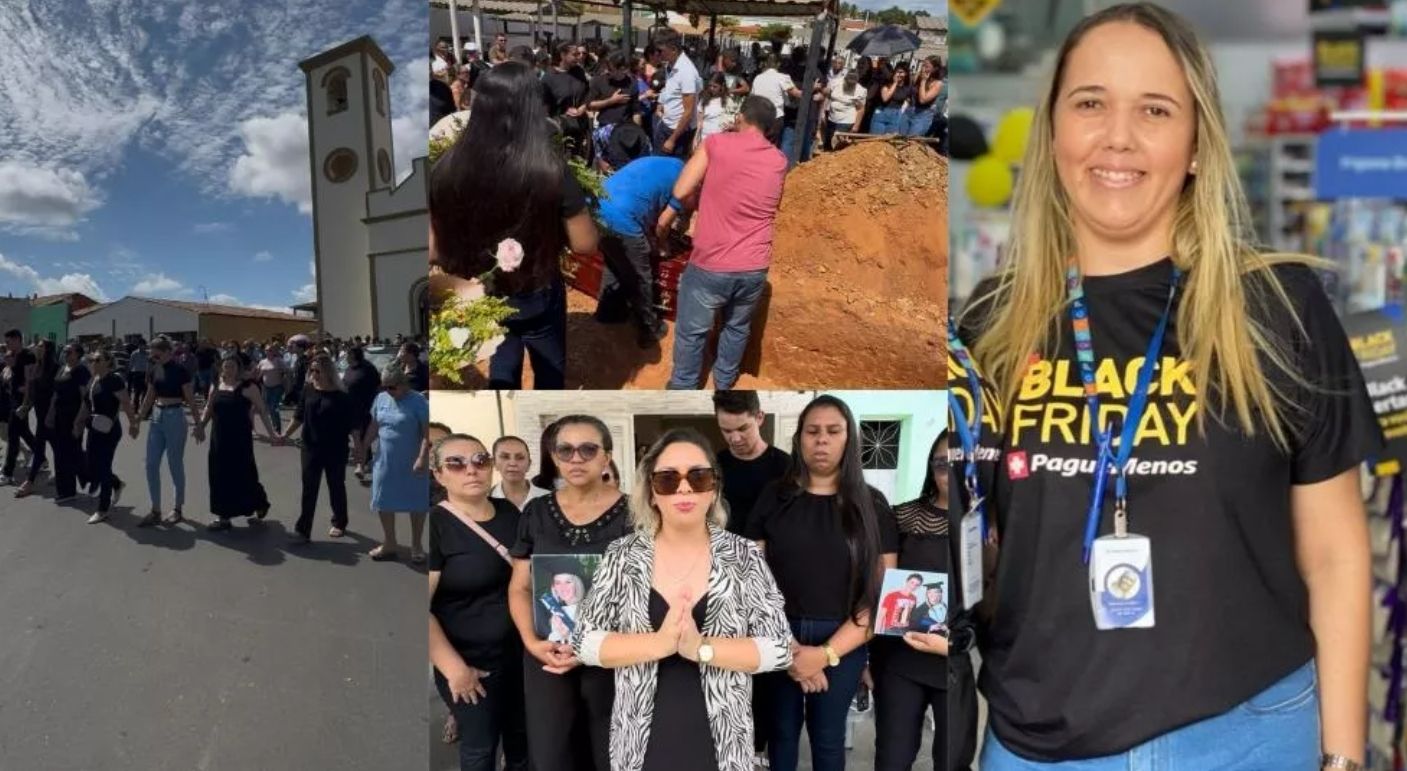 Familiares e amigos no sepultamento da Farmacêutica assassinada em Patos e pedem justiça; veja vídeo 