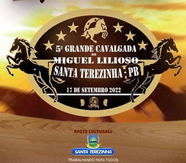 5ª Grande Cavalgada Miguel Lilioso, em Santa Terezinha é hoje (17); participem!