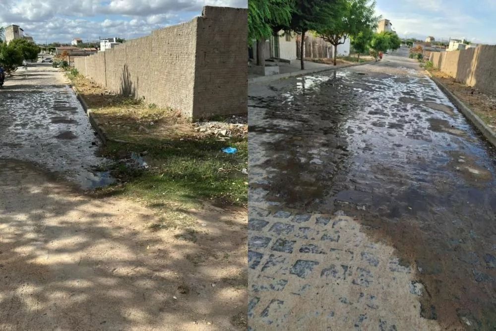 Moradora denuncia galeria estourada há 10 dias no bairro da Liberdade, em Patos; secretário garante agilidade no conserto