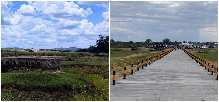 \'\'Realizamos um sonho antigo do povo dessa região\'\', diz prefeito de Catingueira, Suélio Félix, após inaugurar Passagem Molhada do Castelo; vídeo e fotos