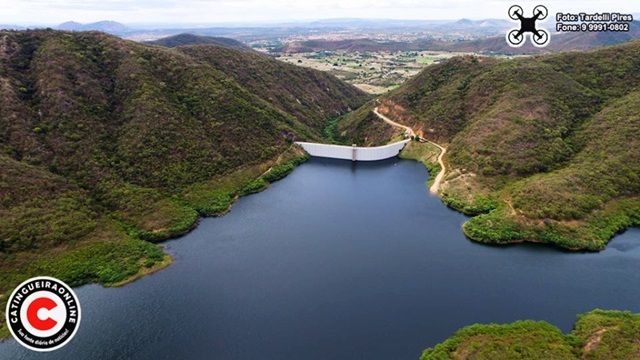 Barragem do Saco, em Nova Olinda-PB supera a marca de 50% de sua capacidade hídrica