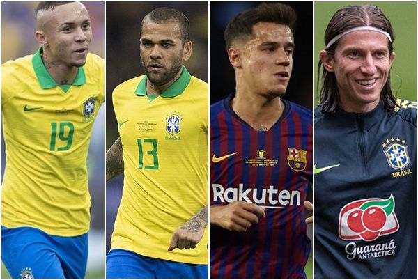 Everton, Daniel Alves, Coutinho, Filipe Luís... Jogadores da Seleção movimentam mercado