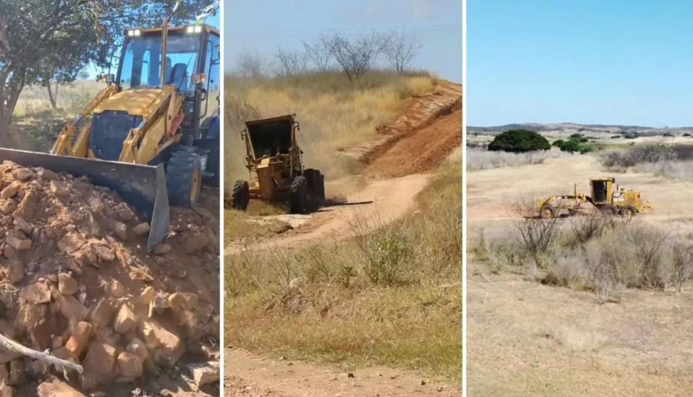 Prefeitura de Santa Terezinha realiza manutenção em estradas rurais com uso de máquinas pesadas