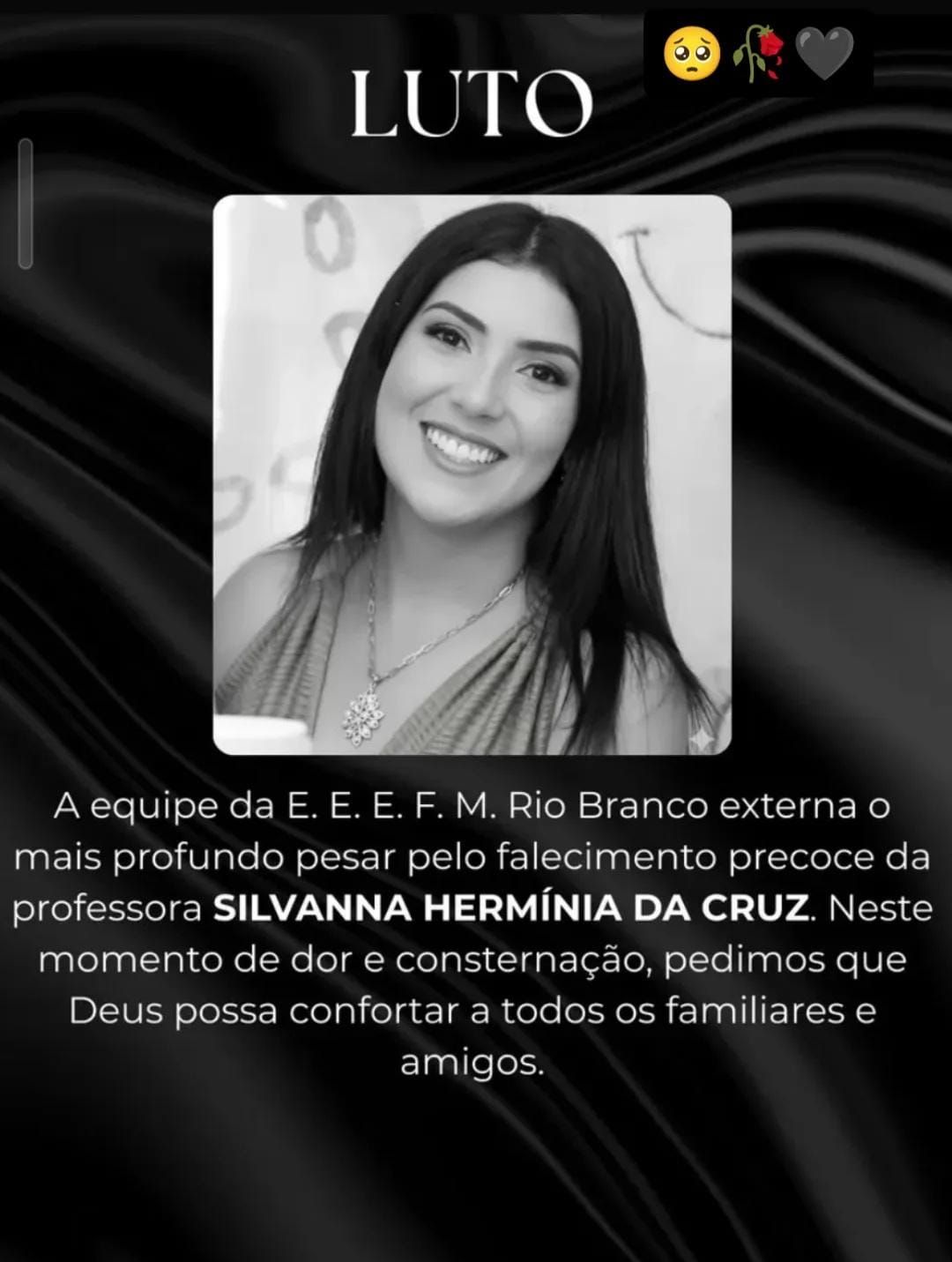 Professora da Escola Rio Branco morre em acidente trágico na Ponte Velha em Caicó; alunos prestam homenagens emocionadas