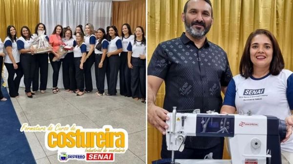 Município de Desterro celebra formatura dos novos profissionais do curso de Costureira Industrial de Vestuário do Senai