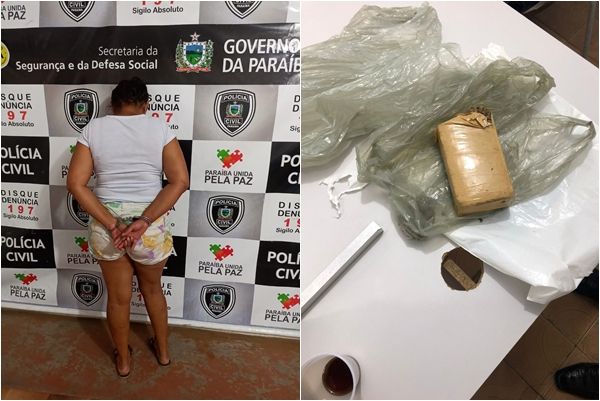 Após investigações, mulher é presa no Monte Castelo em Patos por tráfico de drogas