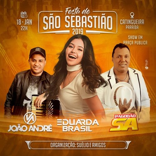 Cantora global, Eduarda Brasil, se apresenta hoje na festa de São Sebastião, em Catingueira-PB