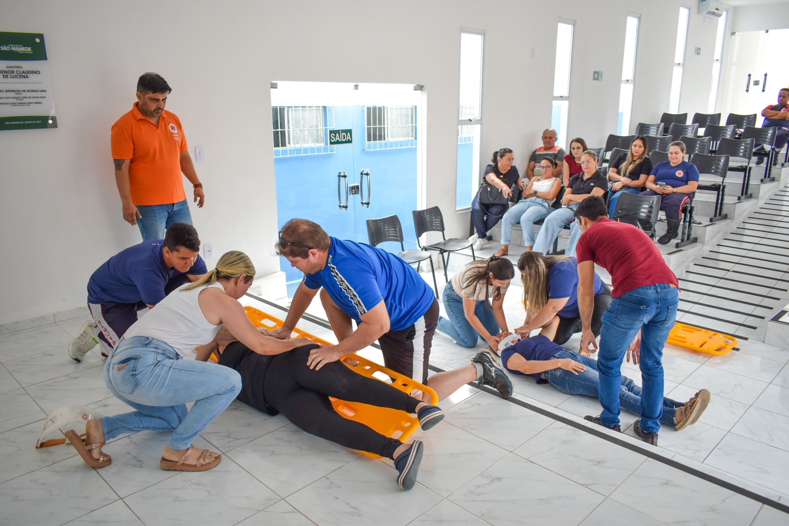 Profissionais de saúde de São Mamede participam de treinamento e capacitação em atendimento pré-hospitalar