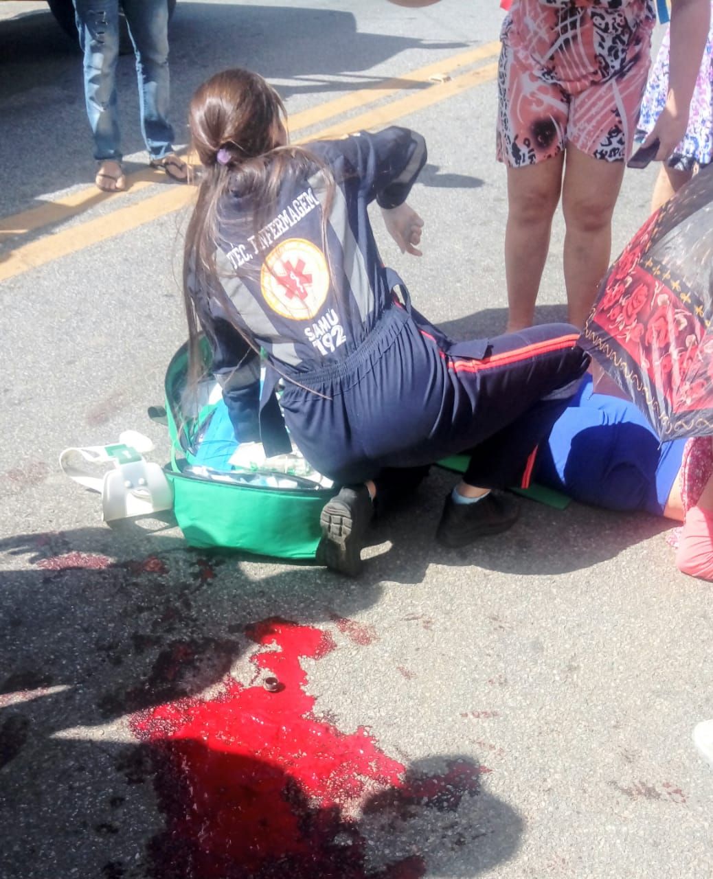 Grave acidente envolvendo duas motos deixa três feriados, em Santa Terezinha;Veja fotos