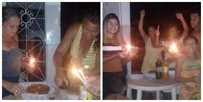 Moradores do bairro da Liberdade, em Patos comemoram de forma irônica aniversário de oito meses sem iluminação pública 