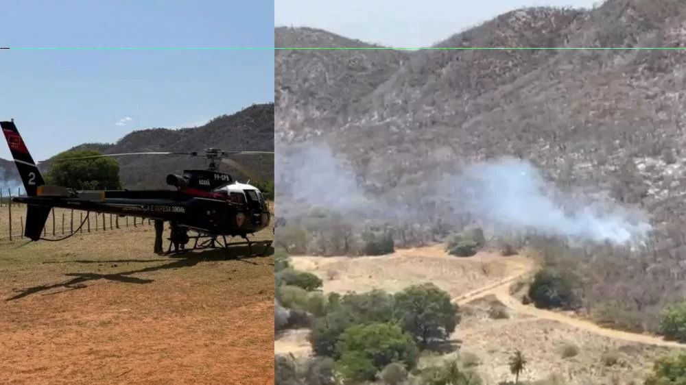 Incêndio na Serra do Cruzeiro, em São José do Bonfim, já dura seis dias; Polícia aponta ação de caçadores