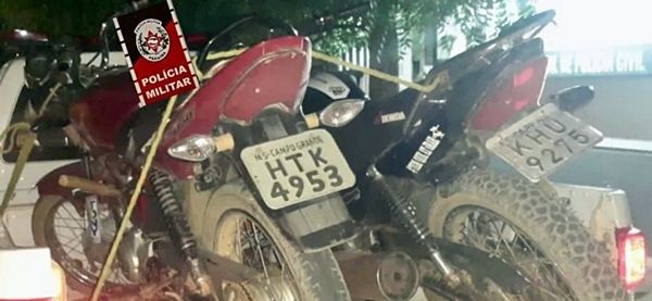Polícia Militar recupera em Cacimba de Areia duas motos roubadas