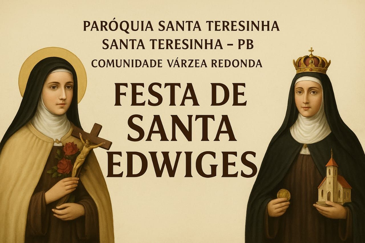 Comunidade de Várzea Redonda, em Santa Terezinha, convida fiéis para participarem da Festa de Santa Edwiges que começa nesta quinta (30); veja programação