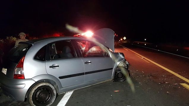 Acidente automobilístico registrado na noite deste sábado 23/03 na BR 230 próximo a Patos