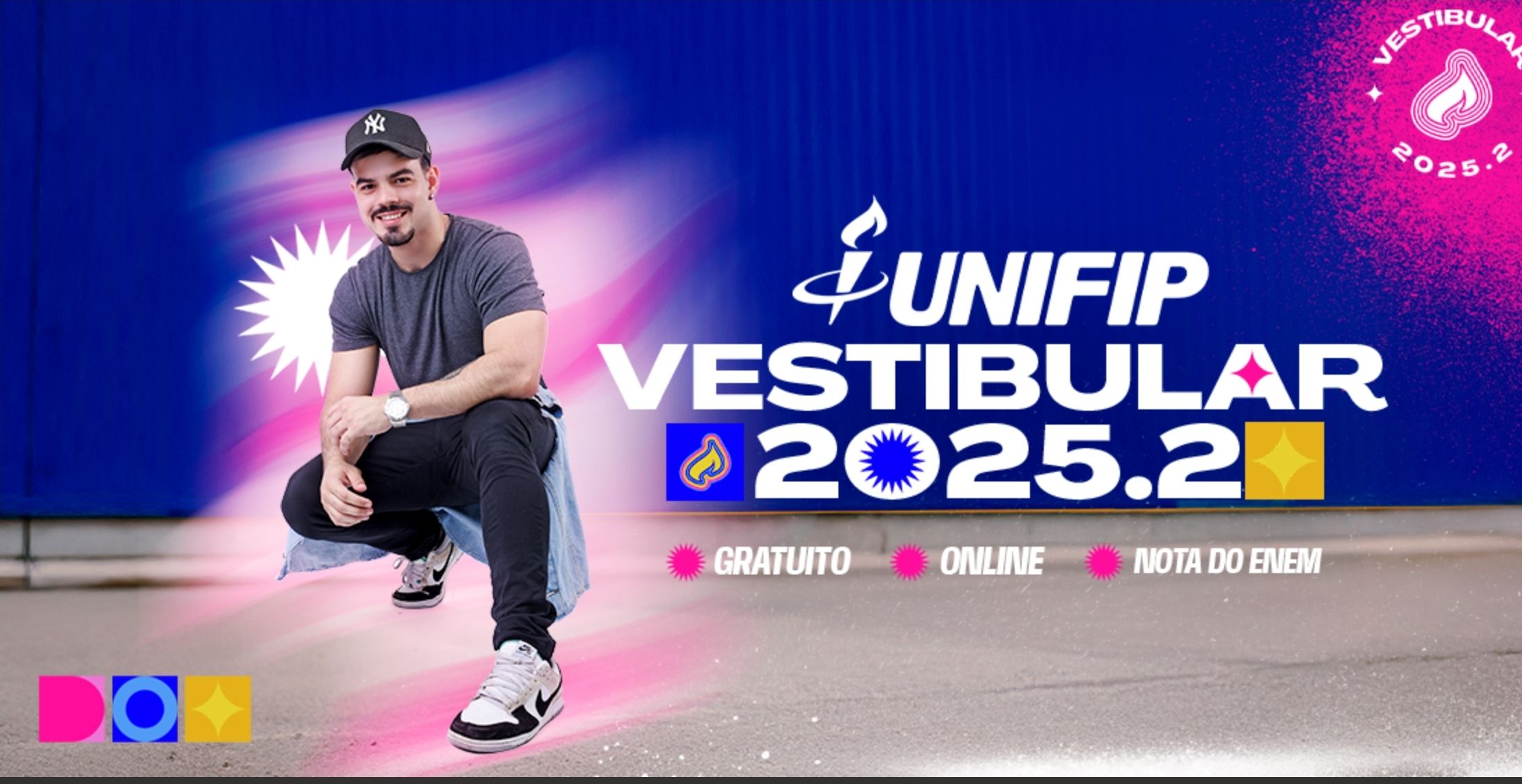 Vestibular Unifip 2025.2 está lançado! Inscrições online, gratuitas e com 50% de desconto na matrícula