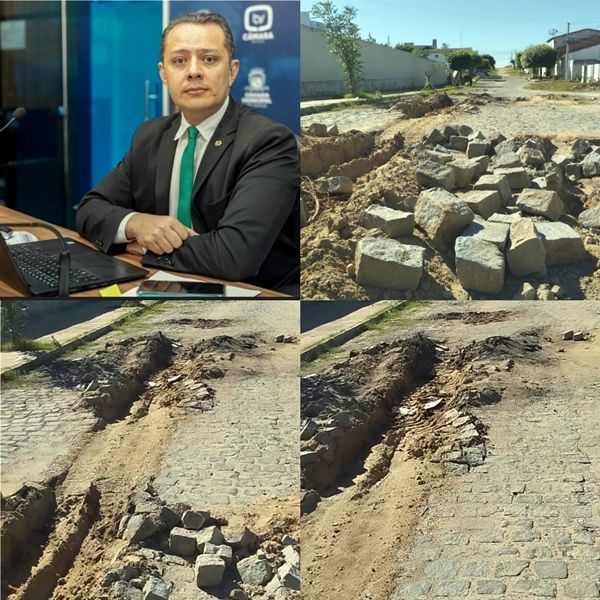 Vereador Josmá Oliveira cobra conserto de buraqueira na rua Professor José Araújo e demais ruas da maternidade