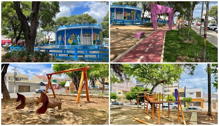 Espaços de convivência: Prefeitura de Patos realiza ação de revitalização de praças em diversos locais da cidade