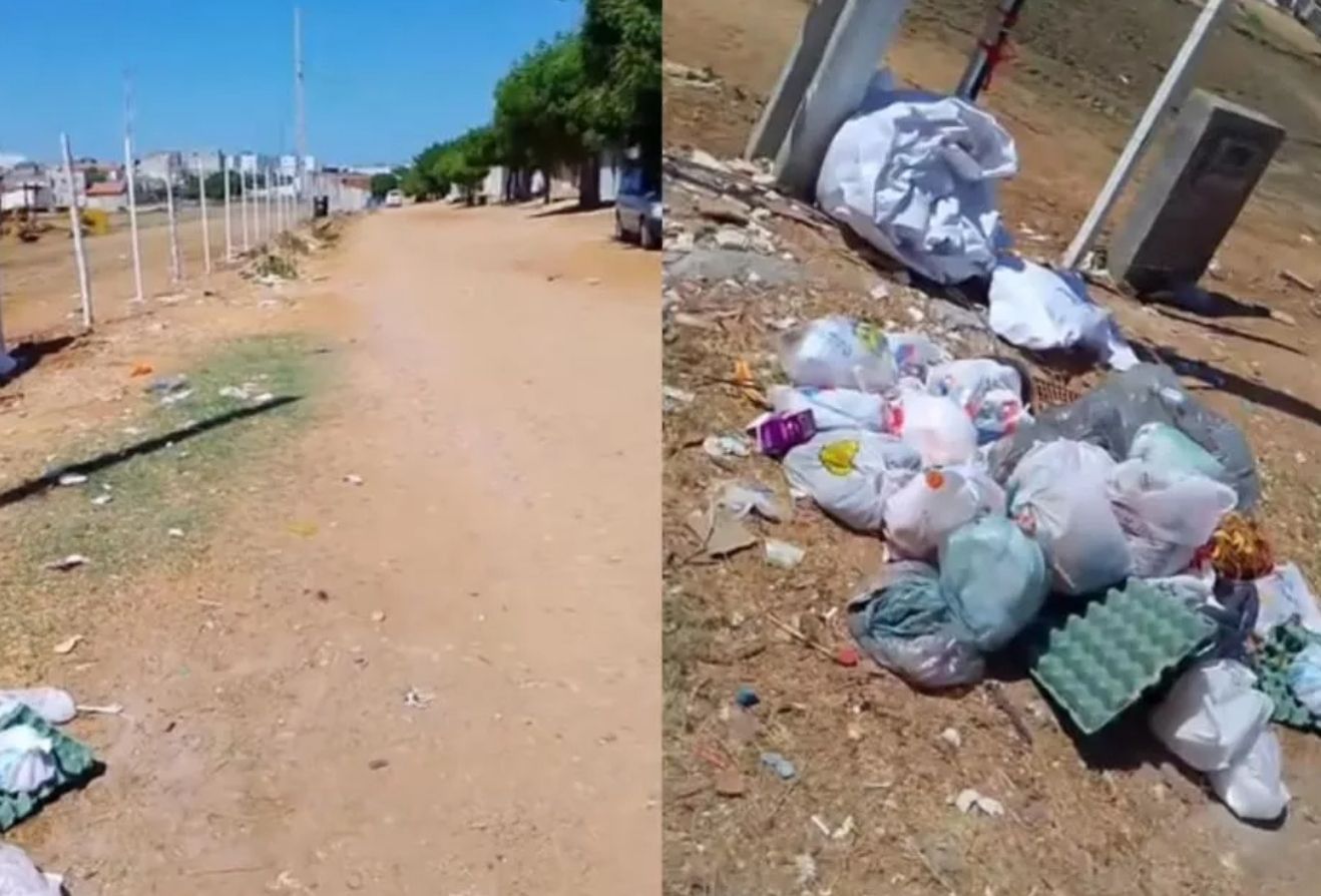 Moradora pede instalação de lixeiras na Travessa Antônio Félix, no bairro da Vitória