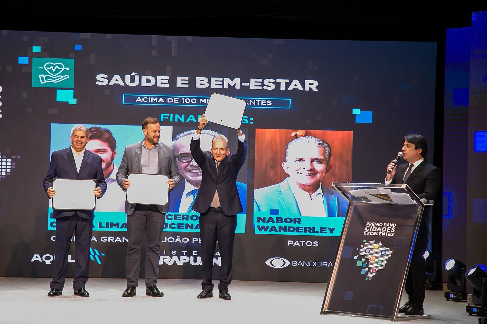 Patos é destaque no Prêmio Band Cidades Excelentes com primeiros lugares em Saúde e Bem-Estar e em Educação