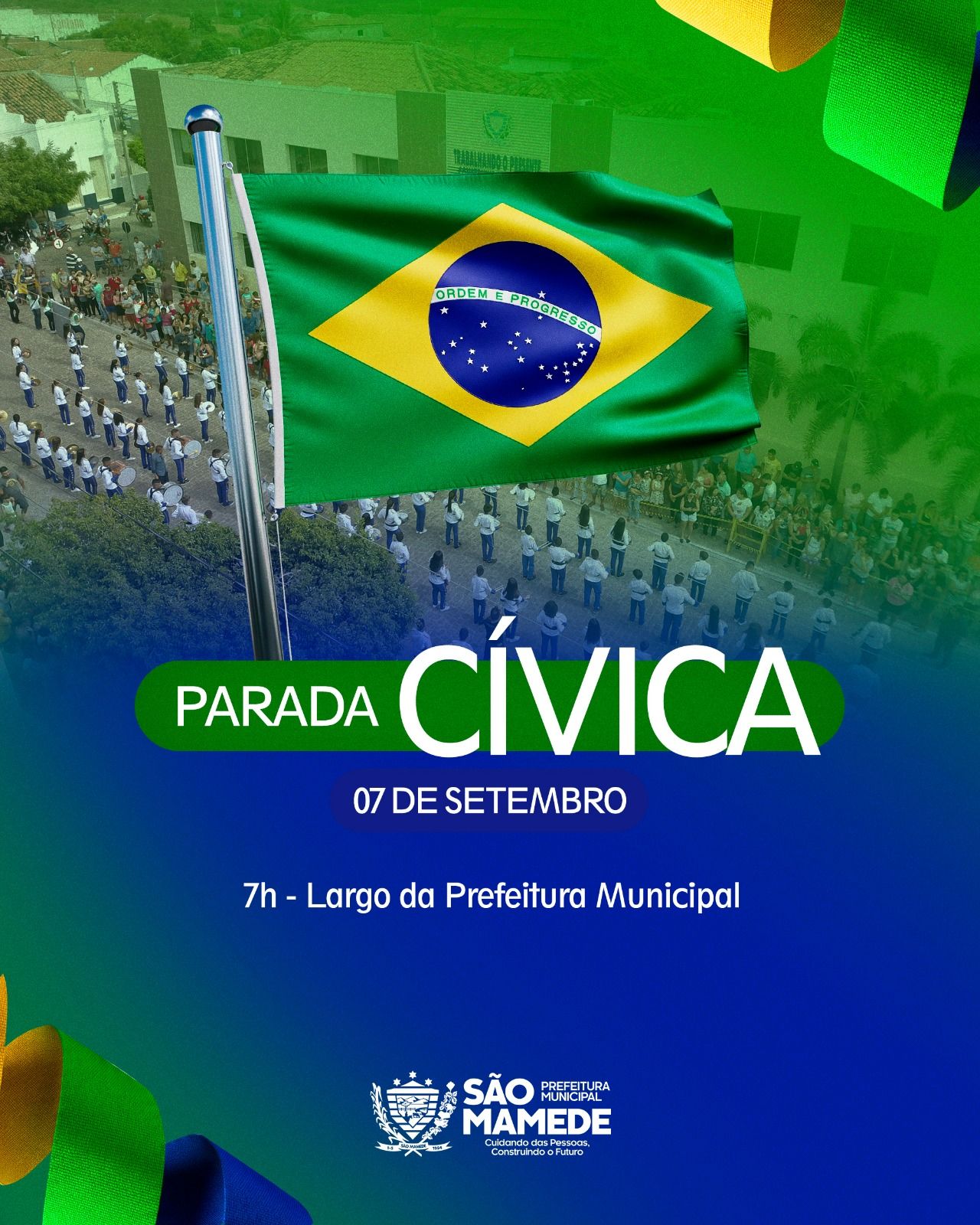 Prefeitura de São Mamede convida para Parada Cívica de 7 de Setembro
