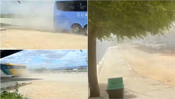 VÍDEO: Taxistas pedem ajuda para resolver problema de poeira no Rodoshopping de Patos