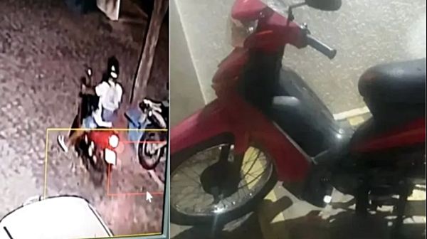 VÍDEO: Câmeras filmam momento em que homem furta moto do estacionamento do Hospital Infantil de Patos