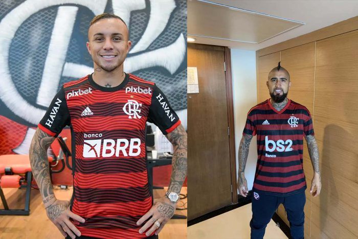 Everton Cebolinha e Vidal são titulares pela primeira vez no Flamengo contra o Atlético-GO