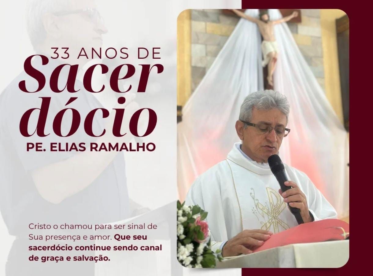 Padre Elias Ramalho celebra 33 anos de ordenação sacerdotal em Patos