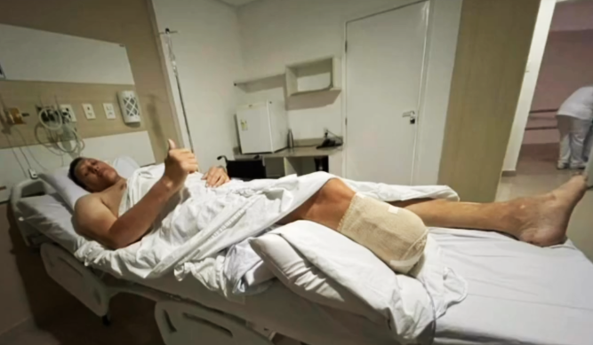 Gigante Ninão, homem mais alto do Brasil, fala sobre sua recuperação após  amputar parte da perna; ouça