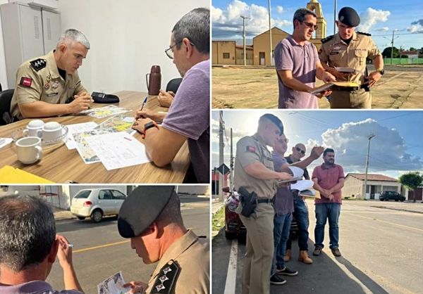 Prefeitura de Quixaba e comandante da 3ª Cia/3º BPM realizam reunião para planejamento da Festa de Emancipação Política da cidade