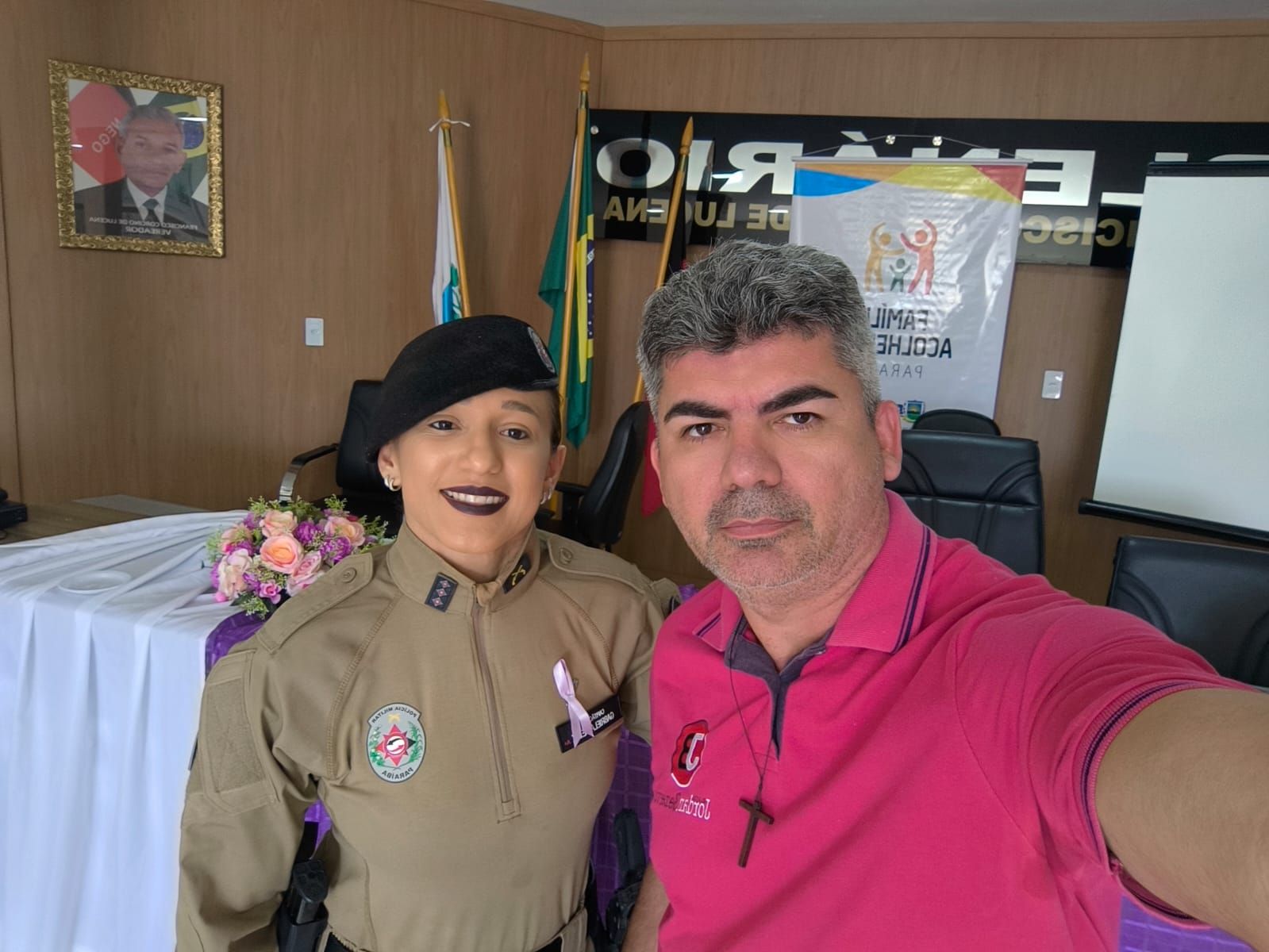 Capitã Gabriela Félix participa de palestra sobre violência contra a mulher em Santa Terezinha; Ouça