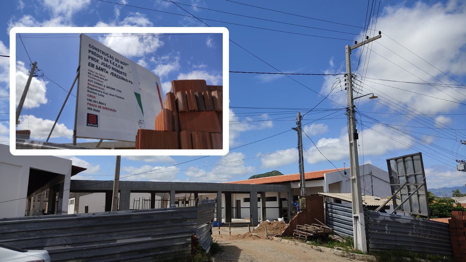 Blog do Jordan Bezerra acompanha avanço da obra da Escola Estadual Professor João Noberto; veja vídeo e fotos