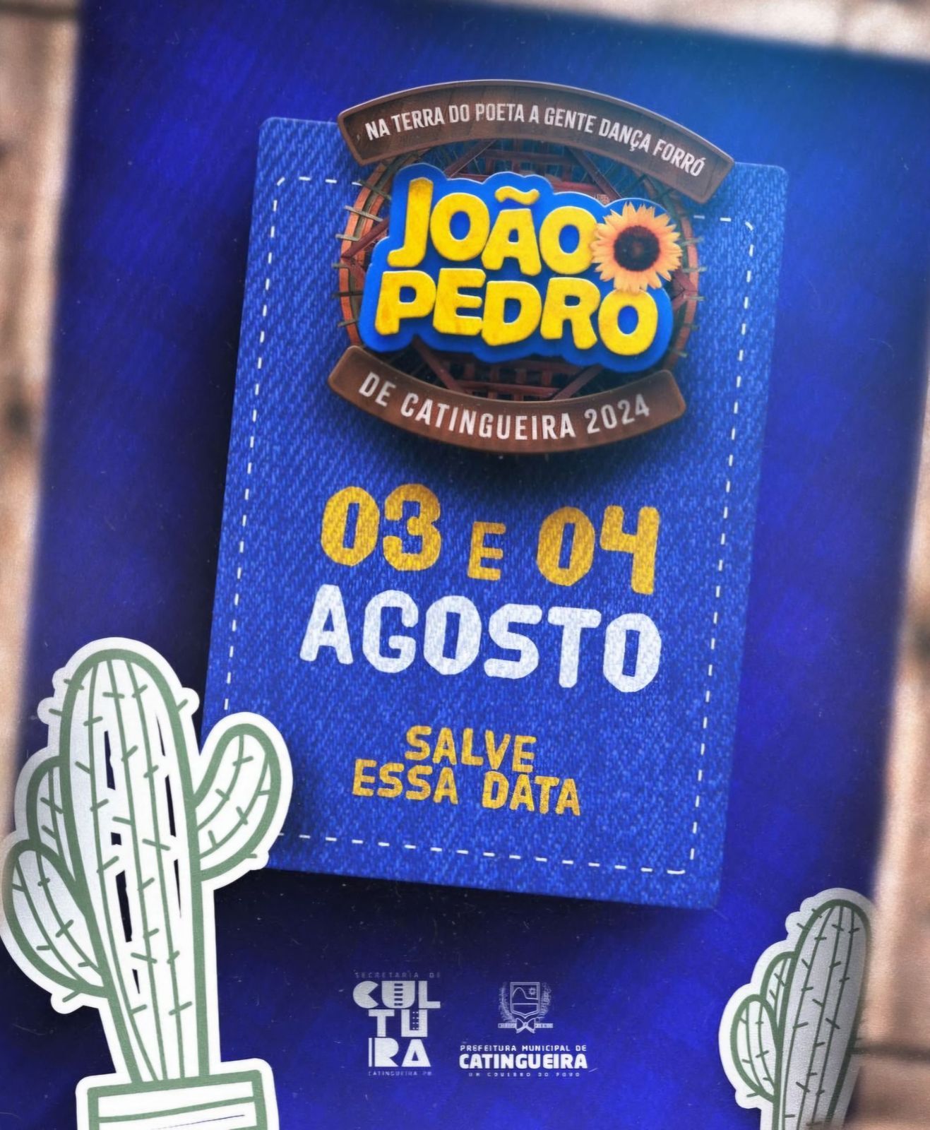 Já tem data: João Pedro de Catingueira será nos dias 3 e 4 de agosto; lançamento da programação é nesta sexta(10); veja 