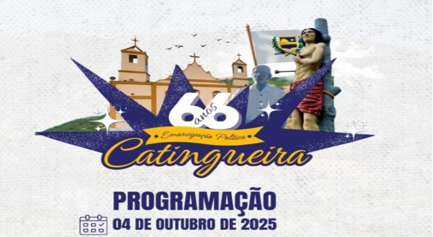 Catingueira celebra 66 anos de emancipação política com programação especial em outubro