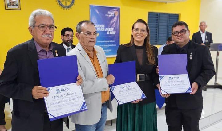 Solidariedade e história: Rotary Clube de Patos é homenageado pela Vereadora Nadir pelos serviços prestados à população