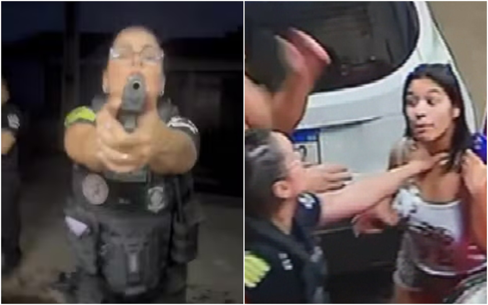 Novas imagens mostram momento em que policial invade casa por engano, aponta arma para moradora e a segura pelo pescoço