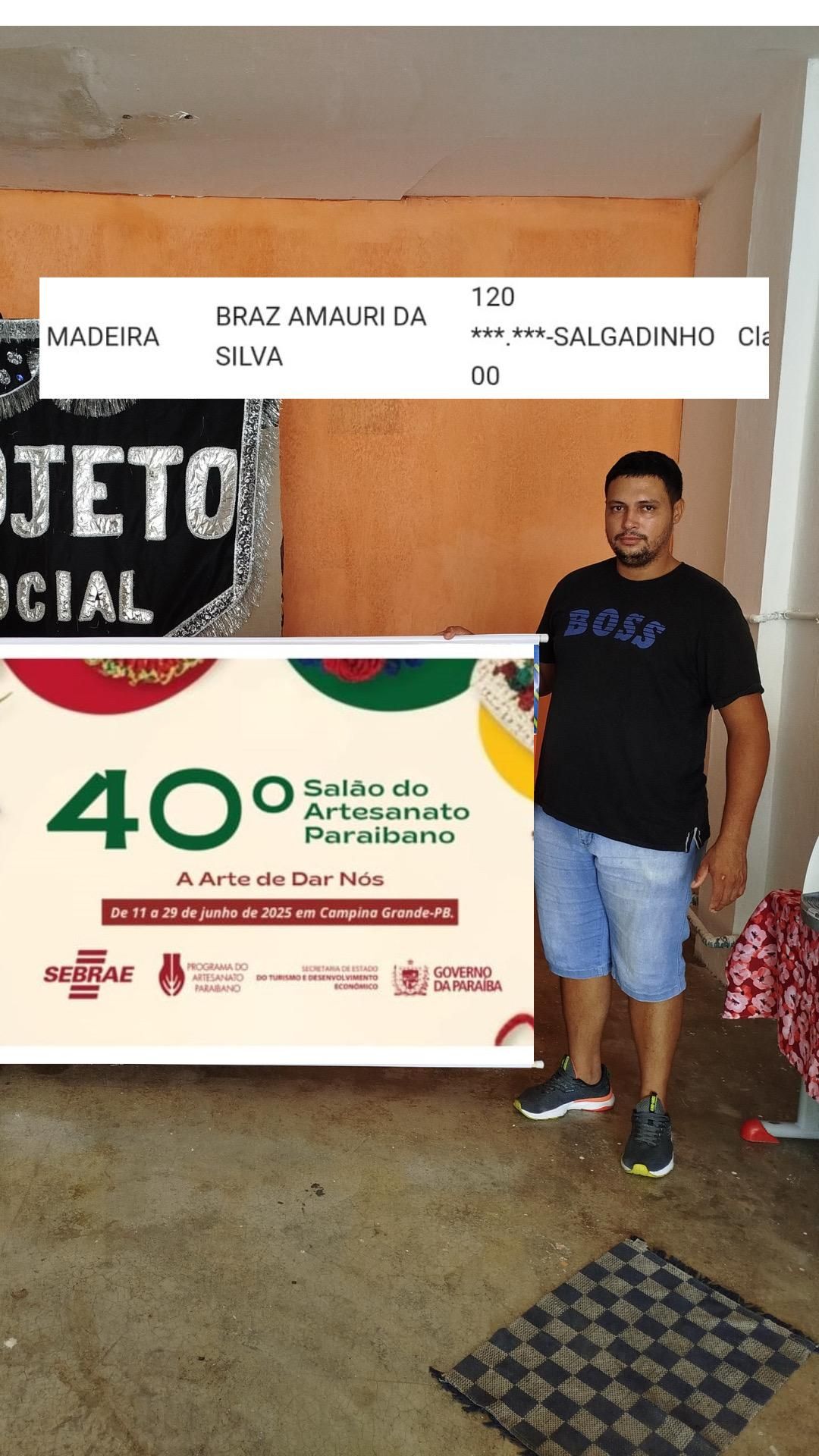 Braz Amauri representará Salgadinho no Salão do Artesanato em Campina Grande