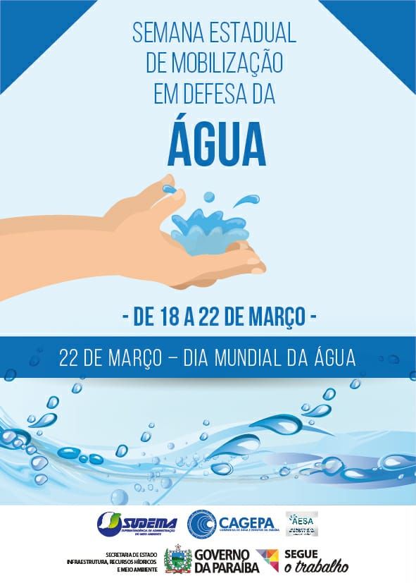 Governo da Paraíba divulga programação da Semana de Mobilização em defesa da Água