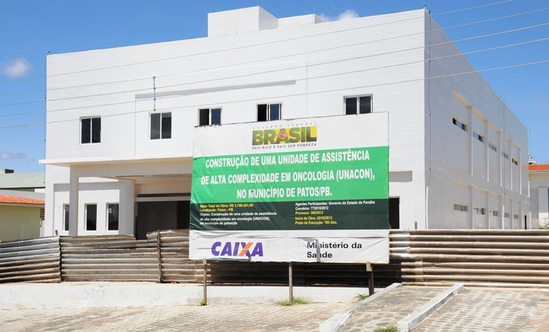 Hospital de Oncologia de Patos deve ser inaugurado até o começo de abril, segundo o governador