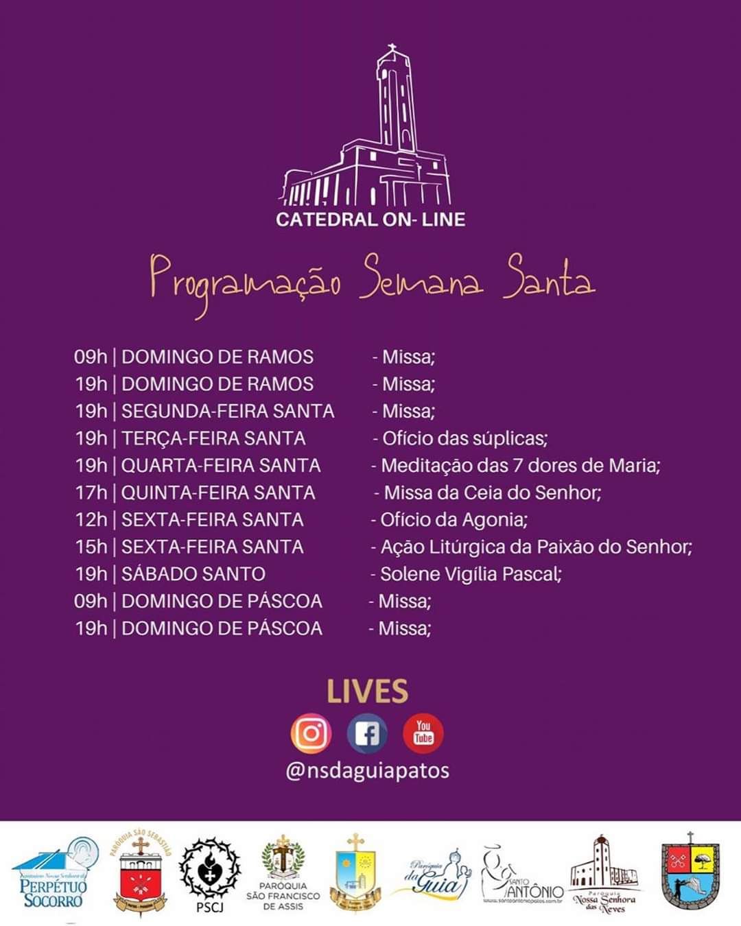 PROGRAMAÇÃO - SEMANA SANTA 2020