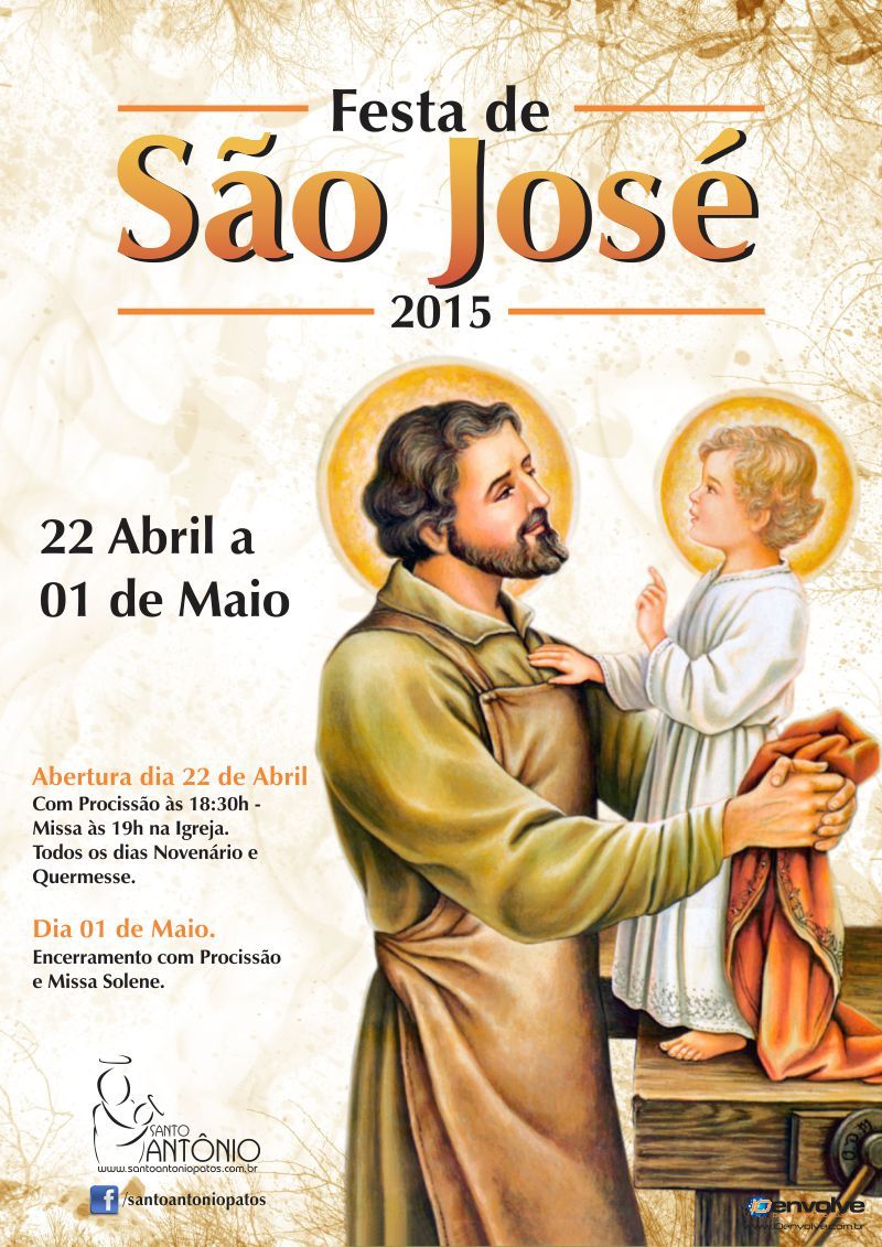 Convite da Festa de São José Operário